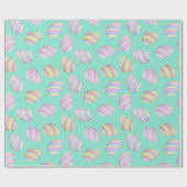 イースターエッグの水彩画のギフト用包装紙 ラッピングペーパー (フラット)