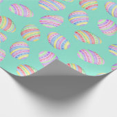 イースターエッグの水彩画のギフト用包装紙 ラッピングペーパー (角)