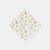 イースターエッグの水彩 春の花 スタンダードカクテルナプキン (角)