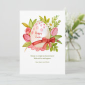 イースターエッグの水色グリーティングカード シーズンカード (スタンド正面)