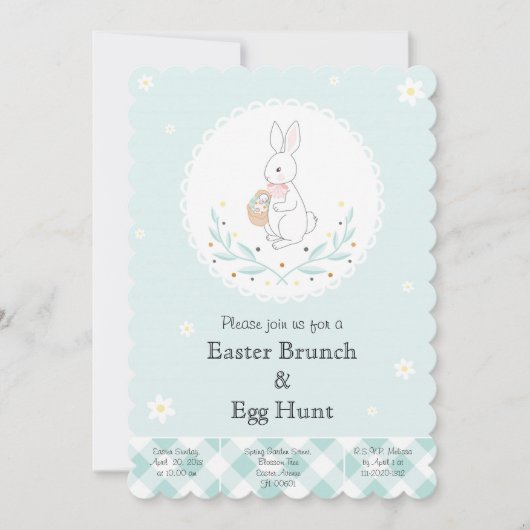 イースターエッグの狩りのパーティの招待状 招待状 (正面)