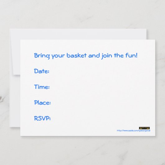 イースターエッグの狩りの招待状のイースターおもしろいのイースター牛 招待状 (裏面)