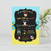 イースターエッグの狩りの招待状の男の子 招待状 (スタンド正面)