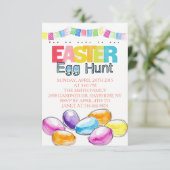 イースターエッグの狩りの水彩画 招待状 (スタンド正面)