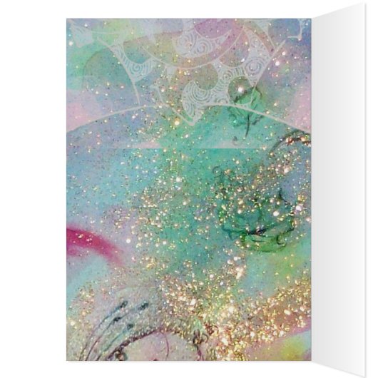 イースターエッグの白い鳩、ブルーボウ、ピンクのバラ (内側 (左))