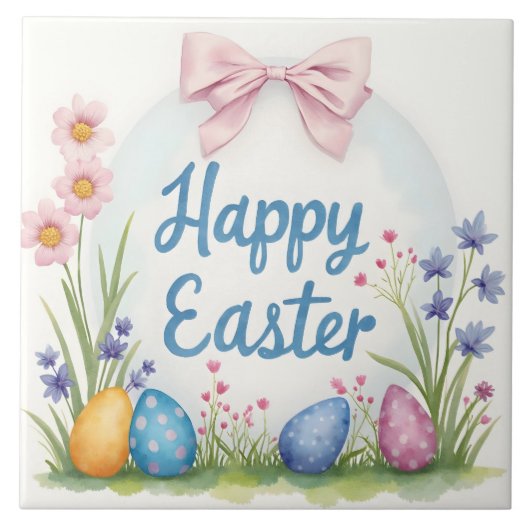 イースターエッグの美しいコレクション タイル (正面)