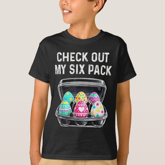 イースターエッグの腹筋トレーニングの面白いデザイン Tシャツ (正面)