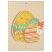 イースターエッグの記号を用いる挨拶状 クリップボード (裏面)