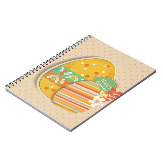 イースターエッグの記号を用いる挨拶状 ノートブック (左側)