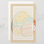 イースターエッグの記号を用いる挨拶状 便箋 (正面/裏面)