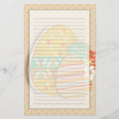 イースターエッグの記号を用いる挨拶状 便箋 (正面)