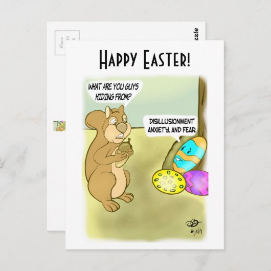 イースターエッグの非表示 ポストカード (正面/裏面)