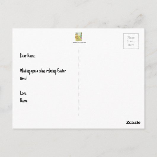 イースターエッグの非表示 ポストカード (裏面)