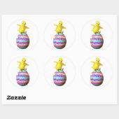 イースターエッグの鶏肉 ラウンドシール (シート)