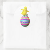 イースターエッグの鶏肉 ラウンドシール (バッグ)