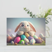 イースターエッグを持つイースターバニー シーズンカード (スタンド正面)