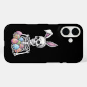 イースターエッグを持つスケルトンうさぎ ふざけたウサギ Case-Mate iPhoneケース (裏面 (横))