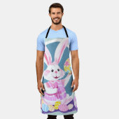 イースターエッグを持つバニー エプロン (着用した状態)