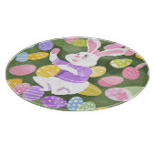 イースターエッグを持つバニー カッティングボード (角)