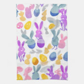 イースターエッグを持つバニー キッチンタオル (縦)