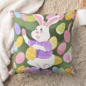 イースターエッグを持つバニー クッション (ブランケット)