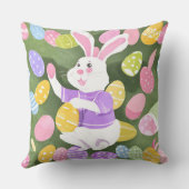 イースターエッグを持つバニー クッション (裏面)