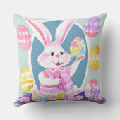 イースターエッグを持つバニー クッション (裏面)