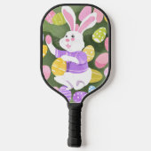 イースターエッグを持つバニー ピックルボールラケット (裏面)