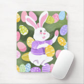 イースターエッグを持つバニー マウスパッド (マウス)