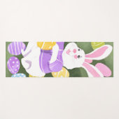 イースターエッグを持つバニー ヨガマット (正面(横))