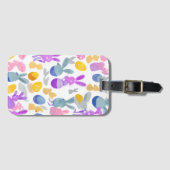 イースターエッグを持つバニー ラゲッジタグ (正面横)