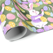 イースターエッグを持つバニー ラッピングペーパー (ロールコーナー)