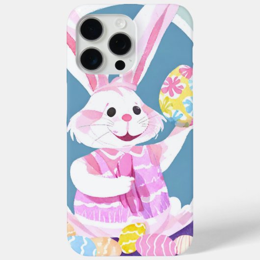 イースターエッグを持つバニー Case-Mate iPhoneケース (裏面)
