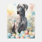 イースターエッグを持つ大きなダン フリースブランケット (正面)