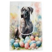 イースターエッグを持つ大きなダン ミディアムペーパーバッグ (裏面)