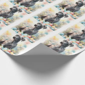 イースターエッグを持つ大きなダン ラッピングペーパー (角)