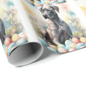 イースターエッグを持つ大きなダン ラッピングペーパー (ロールコーナー)