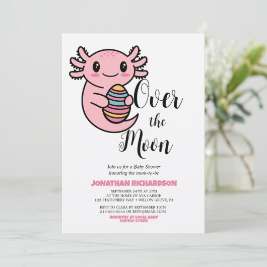 イースターエッグを持つ、とってもかわいいウーパールートル 招待状 (スタンド正面)