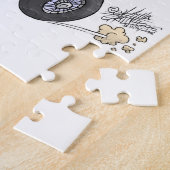 イースターエッグを運転するイースターのウサギ! .jpg ジグソーパズル (側面)