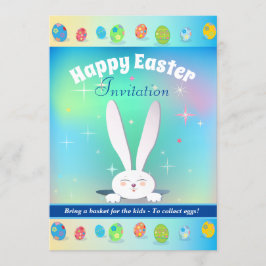 イースターエッグを集めるための子供用のバスケットを持ってきてください 招待状