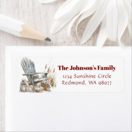 イースターエッグアドレス付き木製チェア ラベル