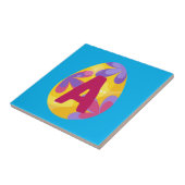 イースターエッグアルファベットレターA名イニシャルチーム タイル (側面)