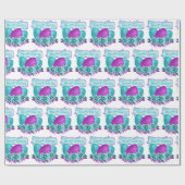 イースターエッグアンドフラワーズハッピーイースター ラッピングペーパー (フラット)