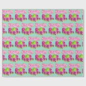 イースターエッグアンドフラワーズハッピーイースター ラッピングペーパー (フラット)