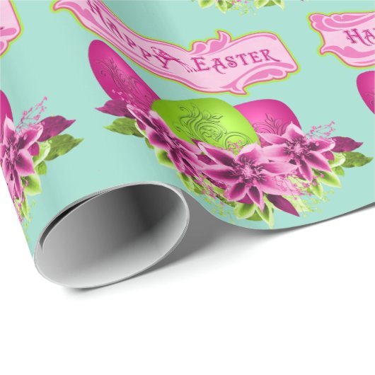イースターエッグアンドフラワーズハッピーイースター ラッピングペーパー (ロールコーナー)