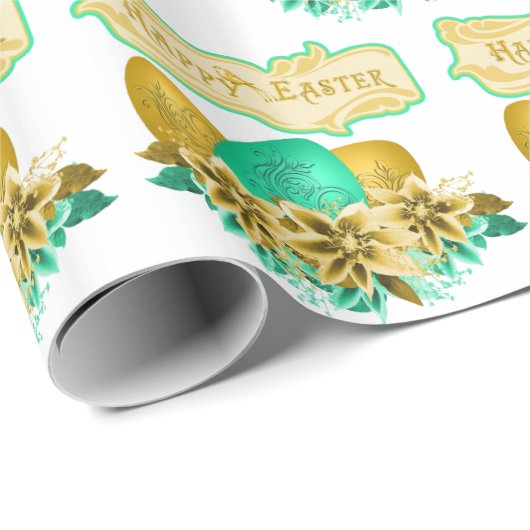 イースターエッグアンドフラワーズハッピーイースター ラッピングペーパー (ロールコーナー)