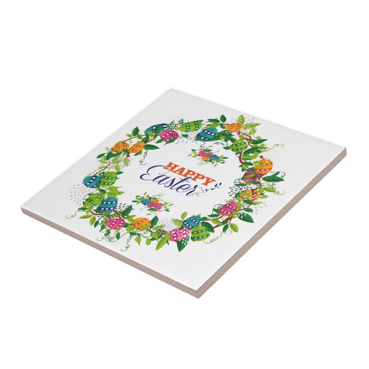 イースターエッグアンドフラワーズリース タイル (側面)