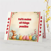 イースターエッグアンドリトルラビットコレクシ人気があるョン カード (黄色い花)