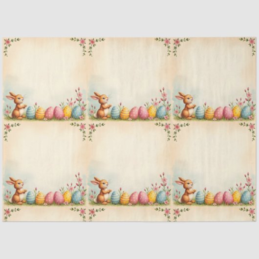 イースターエッグアンドリトルラビットコレクシ人気があるョン 薄葉紙 (正面)