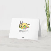 イースターエッグイエローラブラドール漫画 シーズンカード (裏面)